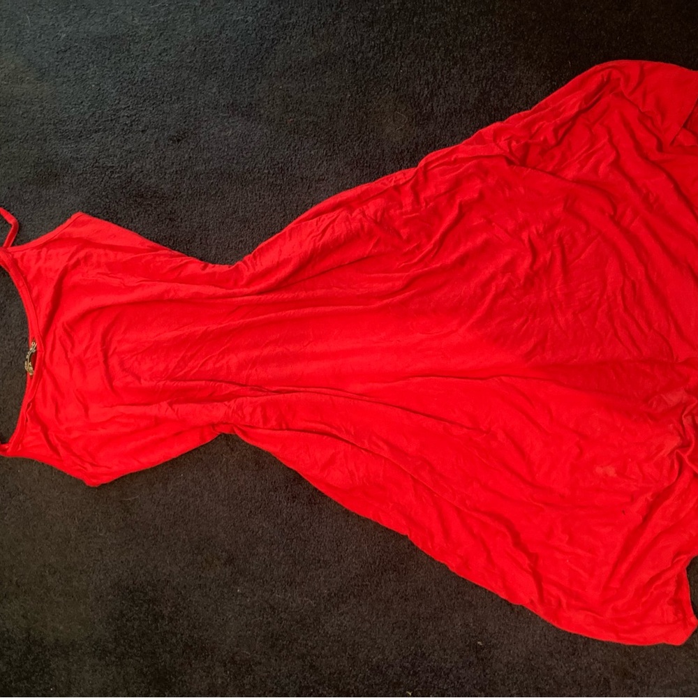 Vibrant Red Sleeveless Dress